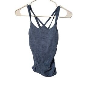 Sweaty Betty Womens Strappy Tank‎ Top Heather Blue Athleisure Gym Yoga Size XS